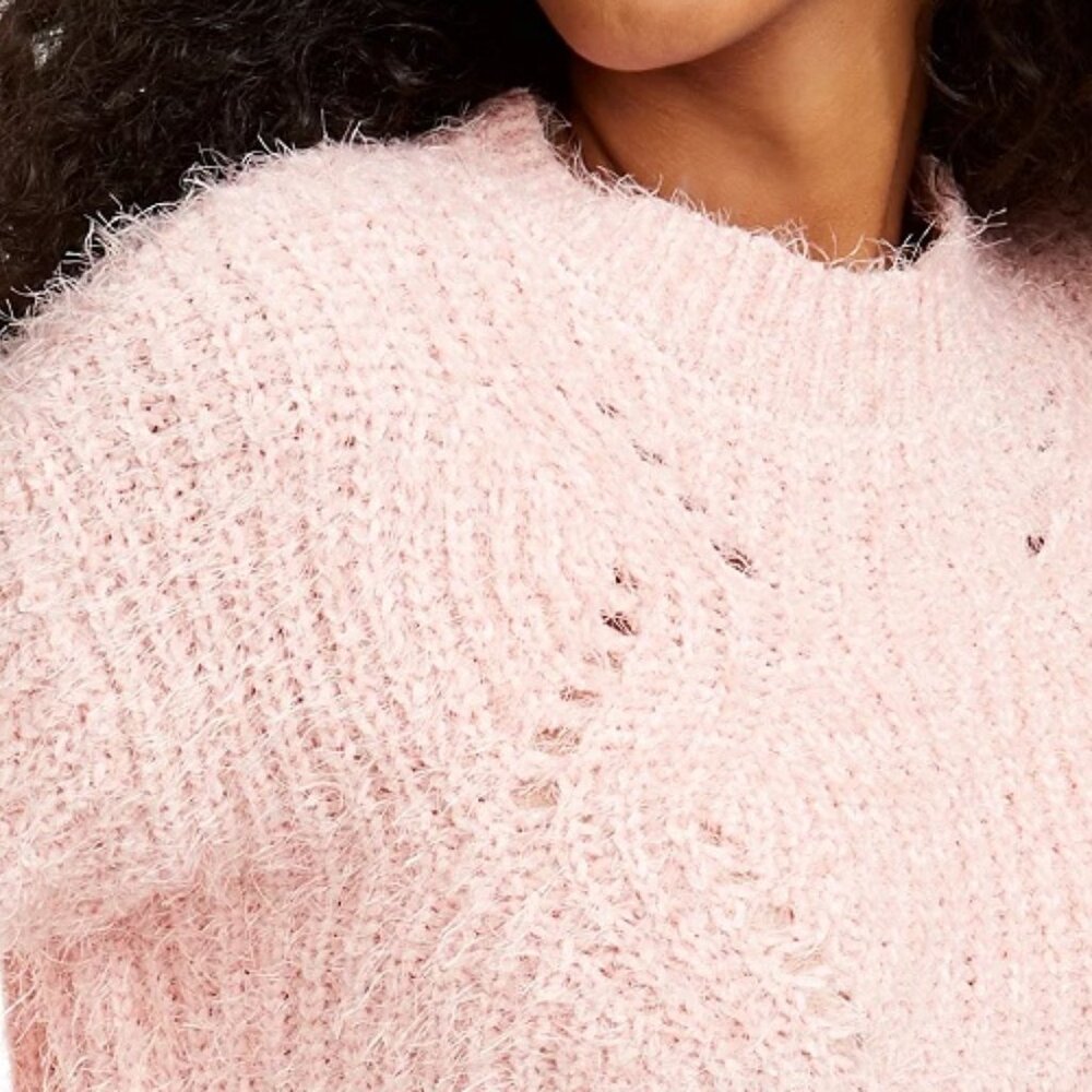 Freshman Forever Women's Pink Long-Sleeve Crew Neck Sweater (Size XL)